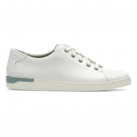 Men's White Leather Casual Lace-ups