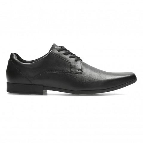 Clarks | Men's Black Leather Derby Shoes 0