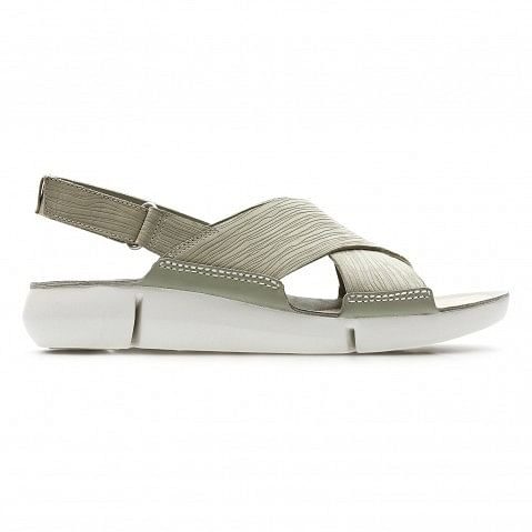Women's Light Green Leather Sandals