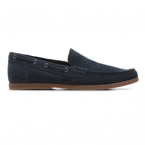 Men s Blue Suede Loafers Clarks
