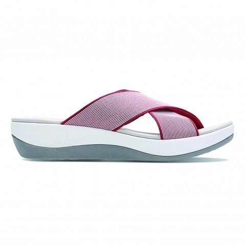 Arla Elin Navy Fabric Flat Sandals
