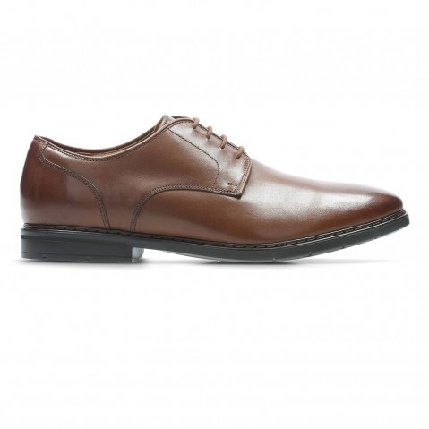 Clarks | Men's Brown Leather Derby Shoes 0