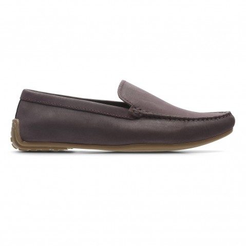 Men's Purple Leather Loafers