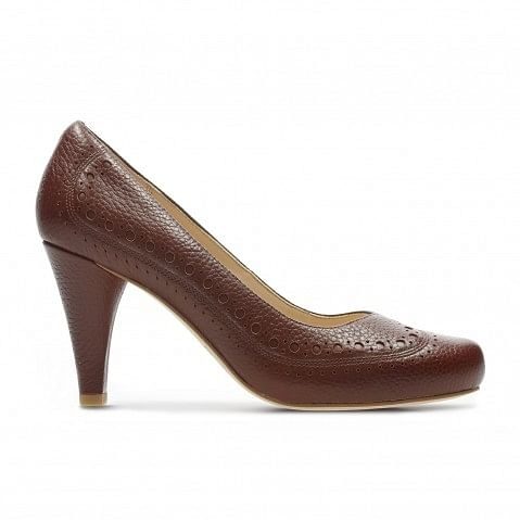 Tan Leather Stilettos for Women