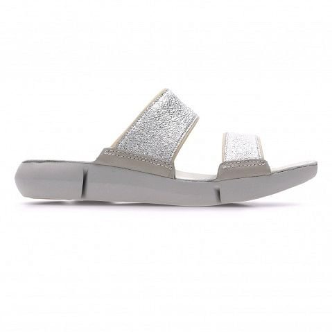Women's Silver Leather Sandals