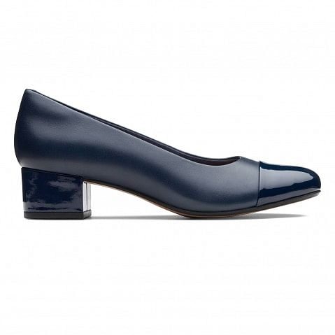 Clarks navy 2025 blue heels