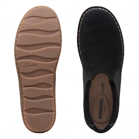 Clarks | Women,s Black Leather Casual Slip-ons 7