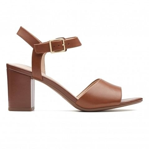 Tan Brown Strappy Low Heel Sandals In Extra Wide EEE Fit | Yours Clothing