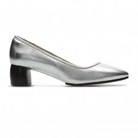 Clarks silver heels sales