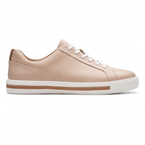 Clarks | Women's Pink Leather Casual Lace-ups 1