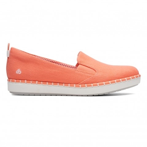 Women's Orange Casual Slip-ons
