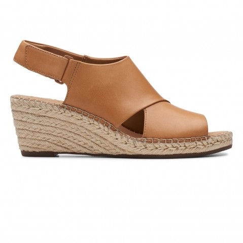 Women's Brown Leather Wedges