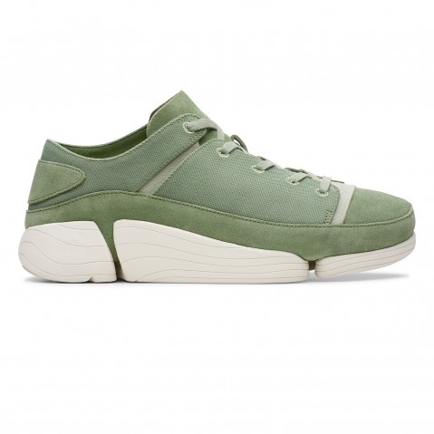 Clarks | Men's Green Suede Casual Lace-ups 4