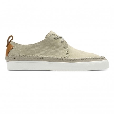Clarks | Men's Beige Leather Casual Lace-ups 3