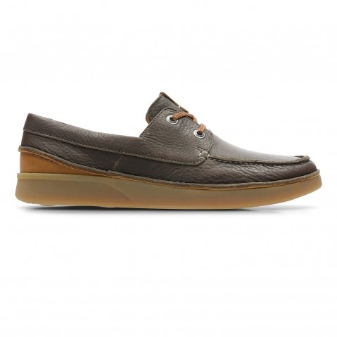 Men's Leather Dark Brown Boat Shoes