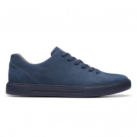 Men's Blue Leather Casual Lace-ups