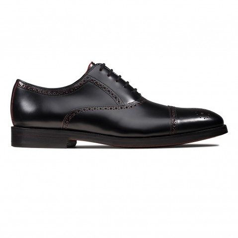 Men's Black Leather Formal Lace-ups