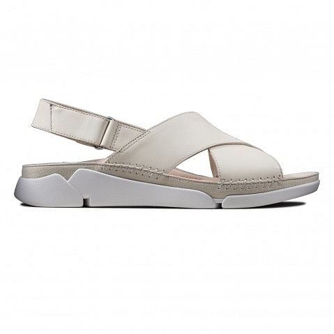 Women's White Leather Sandals