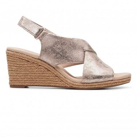 Grey Wedge Sandals for Women's