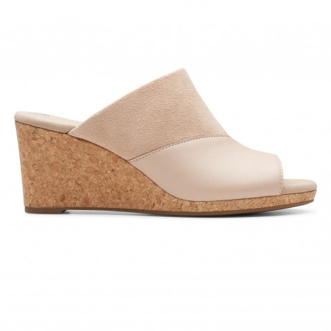 Women's Pink Suede Wedges