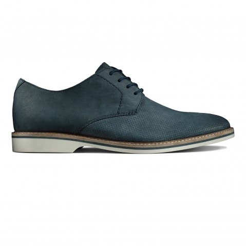 Clarks | Men's Navy Leather Derby Shoes 0