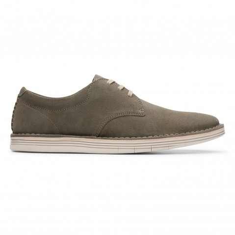 Clarks | Men's Green Suede Casual Lace-ups 0