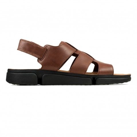 Clarks tan leather sandals outlet