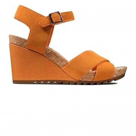 Flex Sun Amber Suede Wedge Sandal