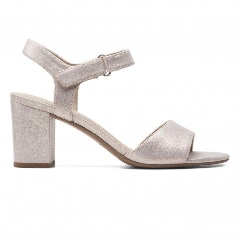 Women's Metallic Block Heels