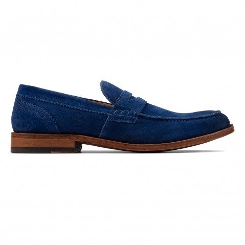 Clarks blue loafers hotsell