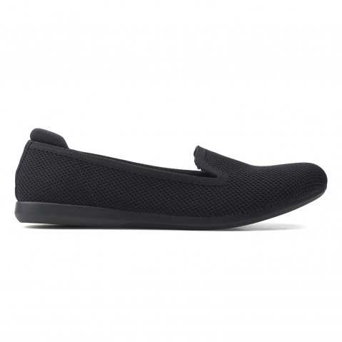Clarks | Black Solid Synthetic Ballerinas for Women 0