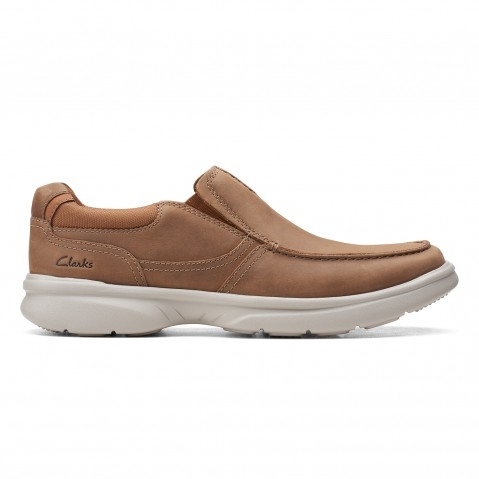 Men's Brown Leather Casual Slip-ons