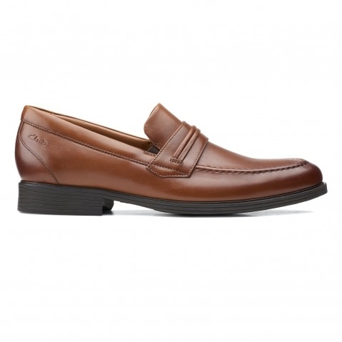Clarks | Men's Brown Leather Loafers 0