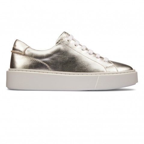 Women's Silver Leather Sneakers