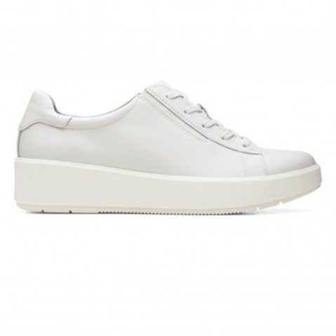 Women's White Leather Sneakers