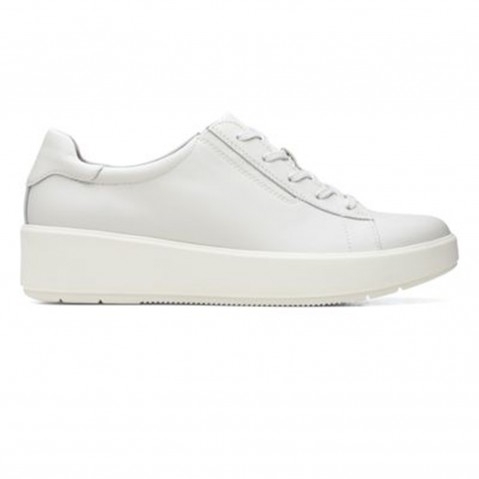 Women's White Leather Sneakers