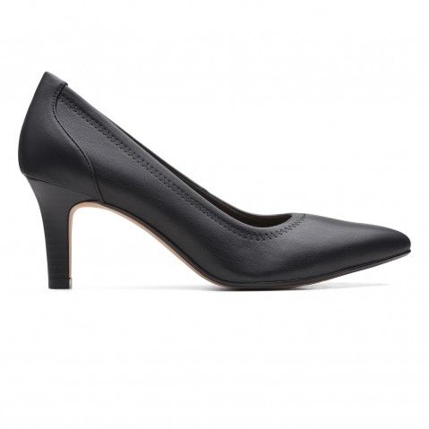 Black top clarks heels