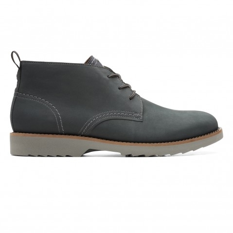 Grey Leather Men's Boots
