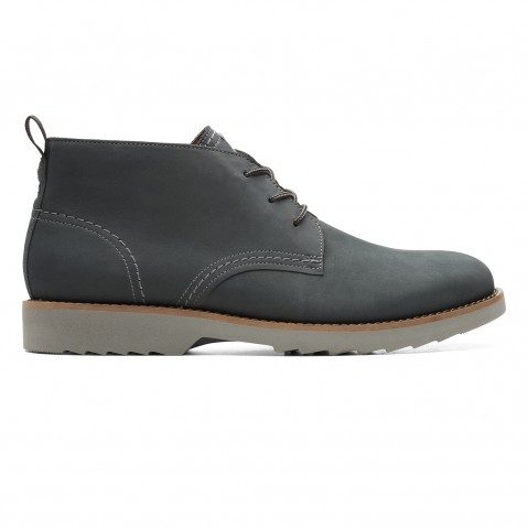 Grey Leather Men's Boots