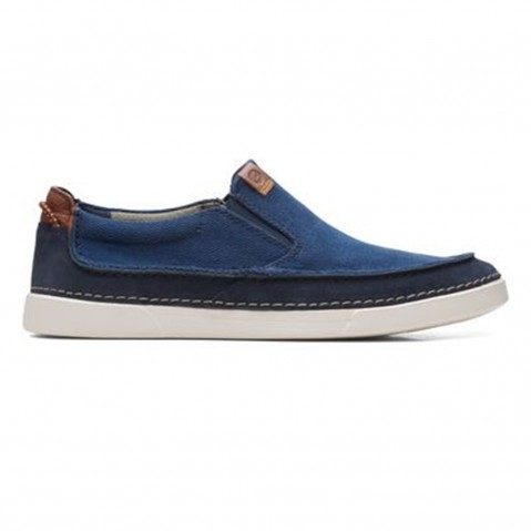 Men's Blue Suede Casual Slip-ons