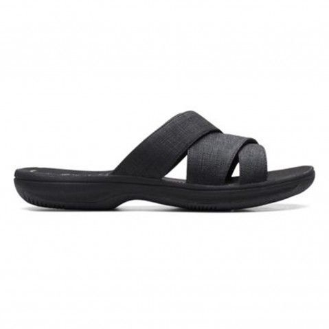 Women's Black Synthetic Sandals