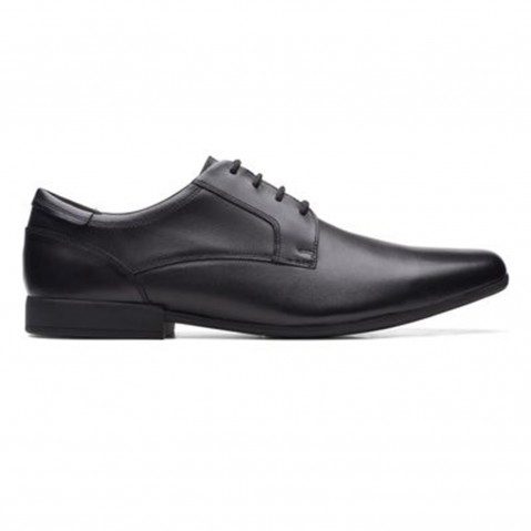 Men's Black Leather Derby Shoes