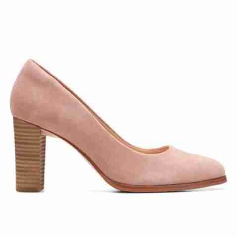 Clarks deals suede heels