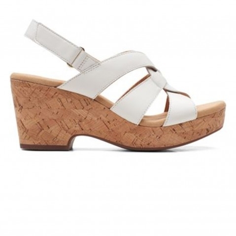 Clarks | Giselle Beach White Leather 1