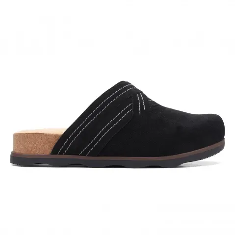 Women's Black Suede Mules