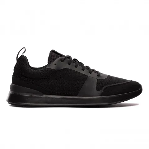Mens black top fashion trainers