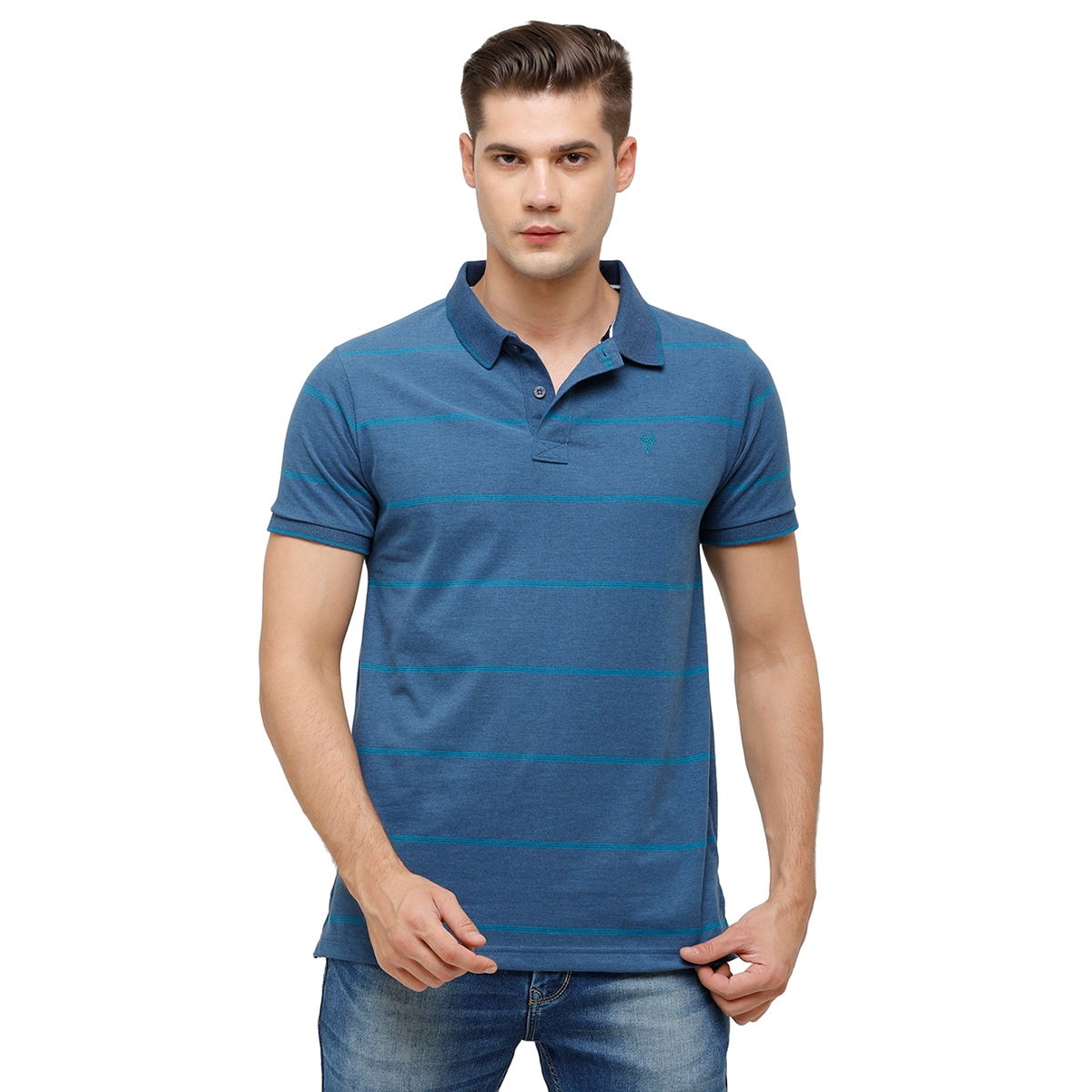 Classic Polo | Classic Polo Mens Half Sleeve Stripes Enrich Cotton Polo Neck Multicolor T-Shirt (CPEG - 252 B SF P) 0