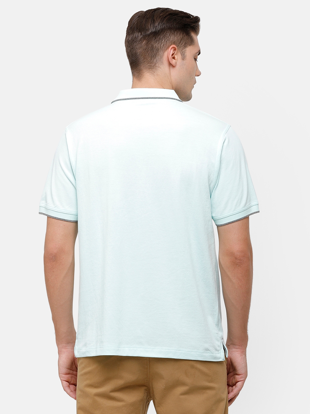 SHOWOFF Mens Mandarin Collar Short Sleeves Self Design Off White Shirt