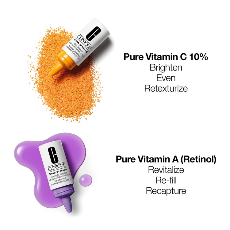 Fresh Pressed Daily Booster with Pure Vitamin C 10% + Overnight Booster with Pure Vitamin A (Retinol)