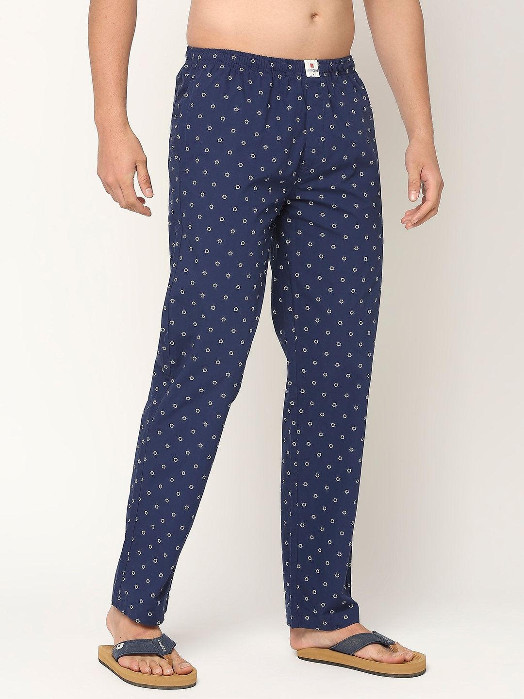 spykar | Underjeans by Spykar Premium Cotton Printed Men Navy Pyjama 1
